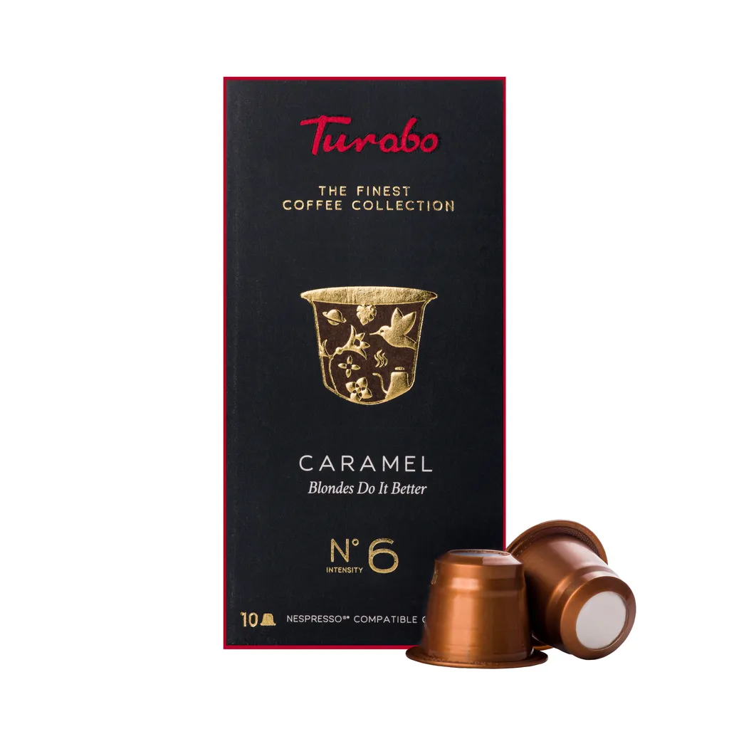 Kaffeekapseln, TURABO, Karamell, 10 Nespresso-kompatible Kapseln, 54gr 4 Kaffeekapseln, TURABO, Karamell, 10 Nespresso-kompatible Kapseln, 54gr – Bild 2