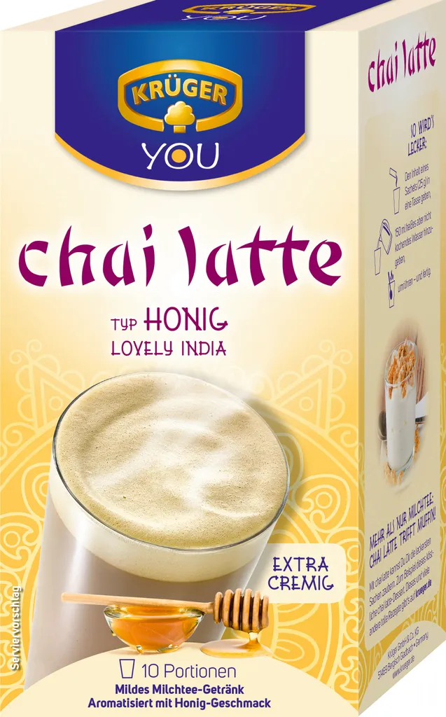Krüger You Chai Latte Typ Honig Lovely India Extra Cremig | 10 Portionen 3 Krüger You Chai Latte Typ Honig Lovely India Extra Cremig | 10 Portionen