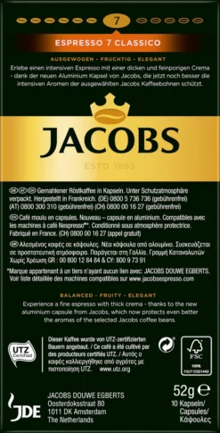 Jacobs Espresso Classico | 10 Nespresso® Komp. Kapseln -Kaffeegetränkeladen dc29346bbbfbb70af94b0f773ddfff37