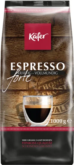 Käfer Caffè Espresso Forte | Ganze Bohne | 1000g -Kaffeegetränkeladen dc5595ec9f3b118df843d301540fd4d3