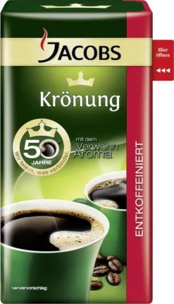 Jacobs Filterkaffee Krönung Entkoffeiniert | Gemahlen | 500g -Kaffeegetränkeladen ddd14101f435fcb4f667c5afe163da97