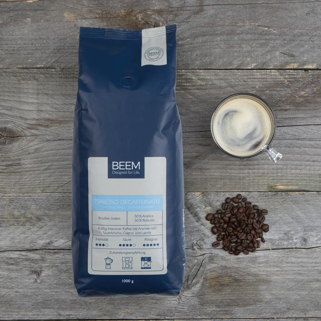BEEM DECAFFEINATO Ganze Bohne Entkoffeiniert - 1 Kg Kaffee Bohnen Espresso Entkoffeiniert Kaffee Arabica Robusta BEEM DECAFFEINATO 5 BEEM DECAFFEINATO Ganze Bohne Entkoffeiniert - 1 Kg Kaffee Bohnen Espresso Entkoffeiniert Kaffee Arabica Robusta BEEM DECAFFEINATO – Bild 3