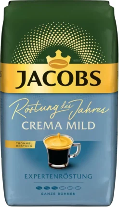 JACOBS Kaffeebohnen Expertenröstung Crema Mild Röstung Des Jahres 3 Kg Ganze Geröstete Bohnen + 1 Jacobs Barista Becher+ 1 Dose -Kaffeegetränkeladen e12e5f6d50ac343e51ae4c0007bff4fe 1