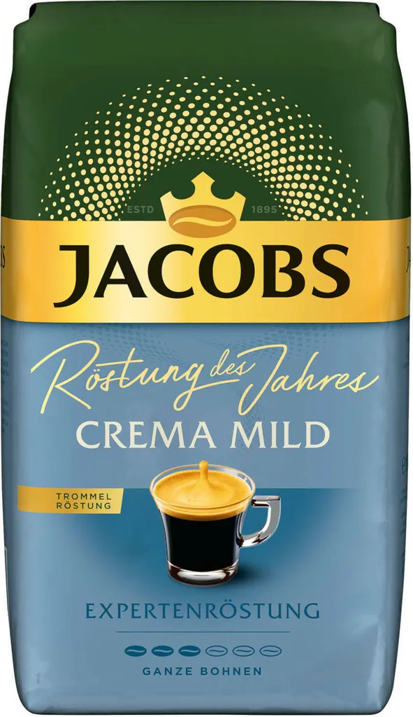 JACOBS Kaffeebohnen Expertenröstung Crema Mild Röstung Des Jahres 2x1 Kg Bohnen 5 JACOBS Kaffeebohnen Expertenröstung Crema Mild Röstung Des Jahres 2x1 Kg Bohnen – Bild 3