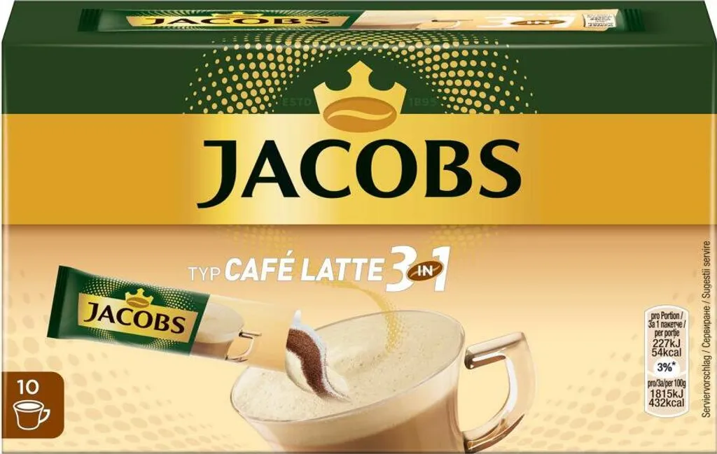 Jacobs 3in1 Sticks Café Latte | Löslicher Kaffee | 10 Portionen 11 Jacobs 3in1 Sticks Café Latte | Löslicher Kaffee | 10 Portionen – Bild 9