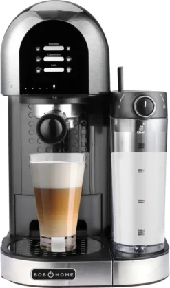 BOB HOME Kaffeecenter LATTESSA | Espressomaschine Mit Integriertem Milchaufschäumer | Kaffeespeziealitäten Auf Knopfdruck 13 BOB HOME Kaffeecenter LATTESSA | Espressomaschine Mit Integriertem Milchaufschäumer | Kaffeespeziealitäten Auf Knopfdruck -Kaffeegetränkeladen e7592aeffbbfe9b9b20d10f0e84adf27
