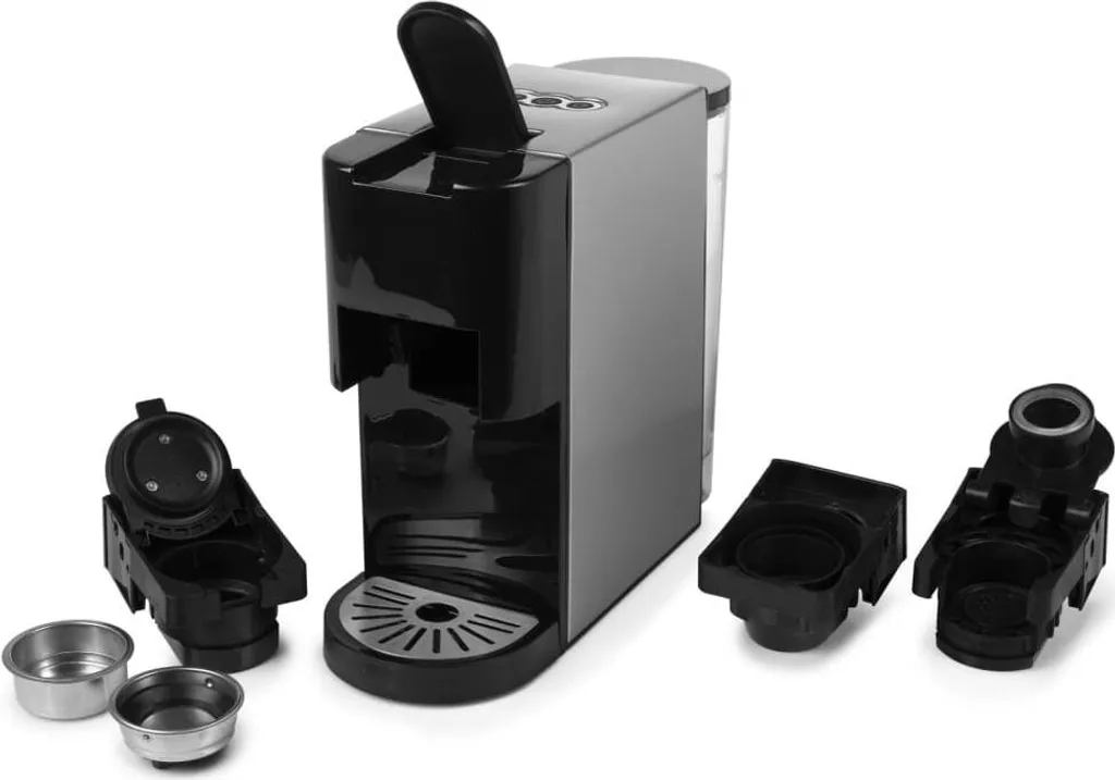 Princess 4-in-1 Multi-Kapsel-Kaffeemaschine 1450W 0,8L Schwarz Silbern 4 Princess 4-in-1 Multi-Kapsel-Kaffeemaschine 1450W 0,8L Schwarz Silbern – Bild 2