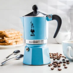 Bialetti Rainbow, Italienische Espresso-Kaffeemaschine, Aluminium, 3 Tassen, Blau -Kaffeegetränkeladen e900015b84613d6b6831369efe029e1f