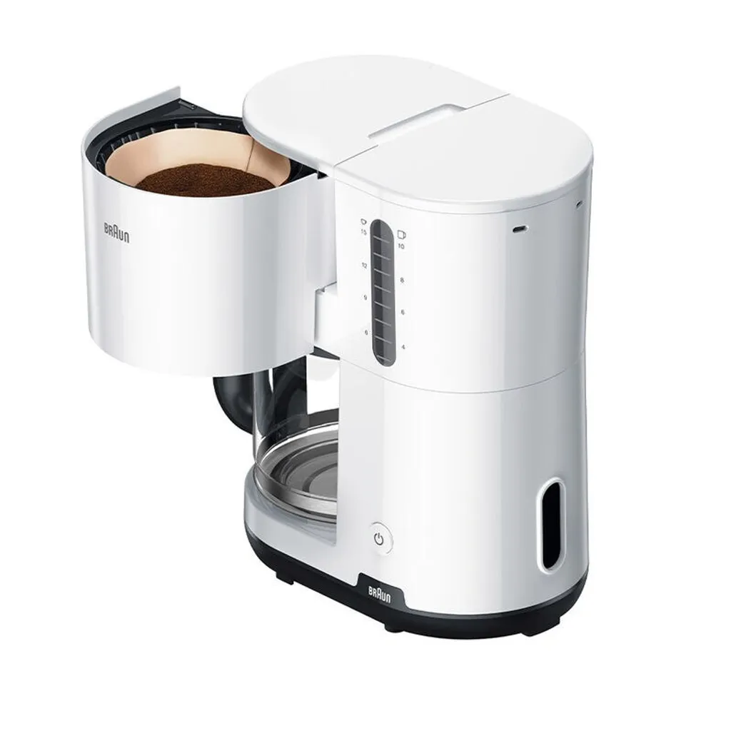 BRAUN HH Kaffeeautomat 10T 1000W Aroma Glaskanne Weiß KF1100WH 4 BRAUN HH Kaffeeautomat 10T 1000W Aroma Glaskanne Weiß KF1100WH – Bild 2