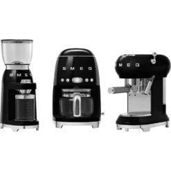 SMEG Espresso Kaffeemaschine Schwarz ECF01BLEU -Kaffeegetränkeladen eb021ca6635c24426079f4878131dab7