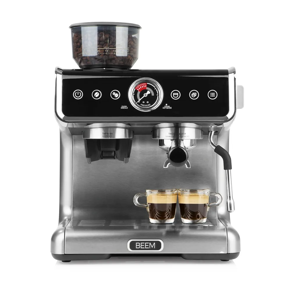 BEEM ESPRESSO-GRIND-PROFESSION Espresso-Siebträgermaschine Mit Mahlwerk - 15 Bar Espressomaschine Siebträger Maschine Barista Kaffee Mahlwerk Milchaufschäumer 4 BEEM ESPRESSO-GRIND-PROFESSION Espresso-Siebträgermaschine Mit Mahlwerk - 15 Bar Espressomaschine Siebträger Maschine Barista Kaffee Mahlwerk Milchaufschäumer – Bild 2