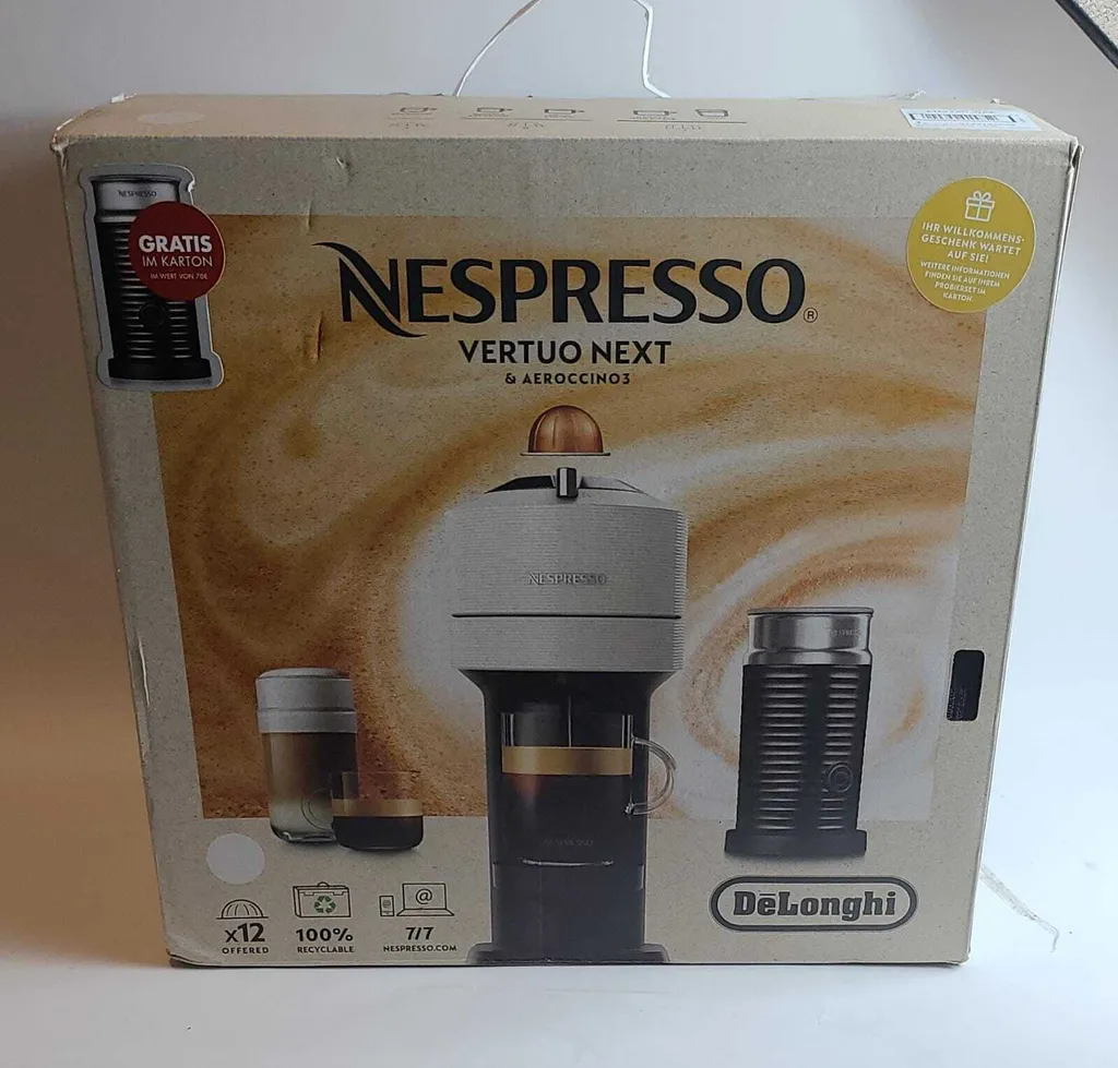 De'Longhi DeLonghi Nespresso-Kapselmaschine ENV 120.WAE VertuoNext Weiß Inkl. Aeroccino3 10 De'Longhi DeLonghi Nespresso-Kapselmaschine ENV 120.WAE VertuoNext Weiß Inkl. Aeroccino3 – Bild 8