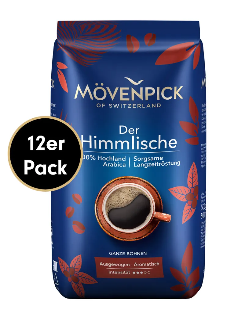Kaffee-Sparpaket DER HIMMLISCHE Von Mövenpick, 12x500g Bohnen 3 Kaffee-Sparpaket DER HIMMLISCHE Von Mövenpick, 12x500g Bohnen