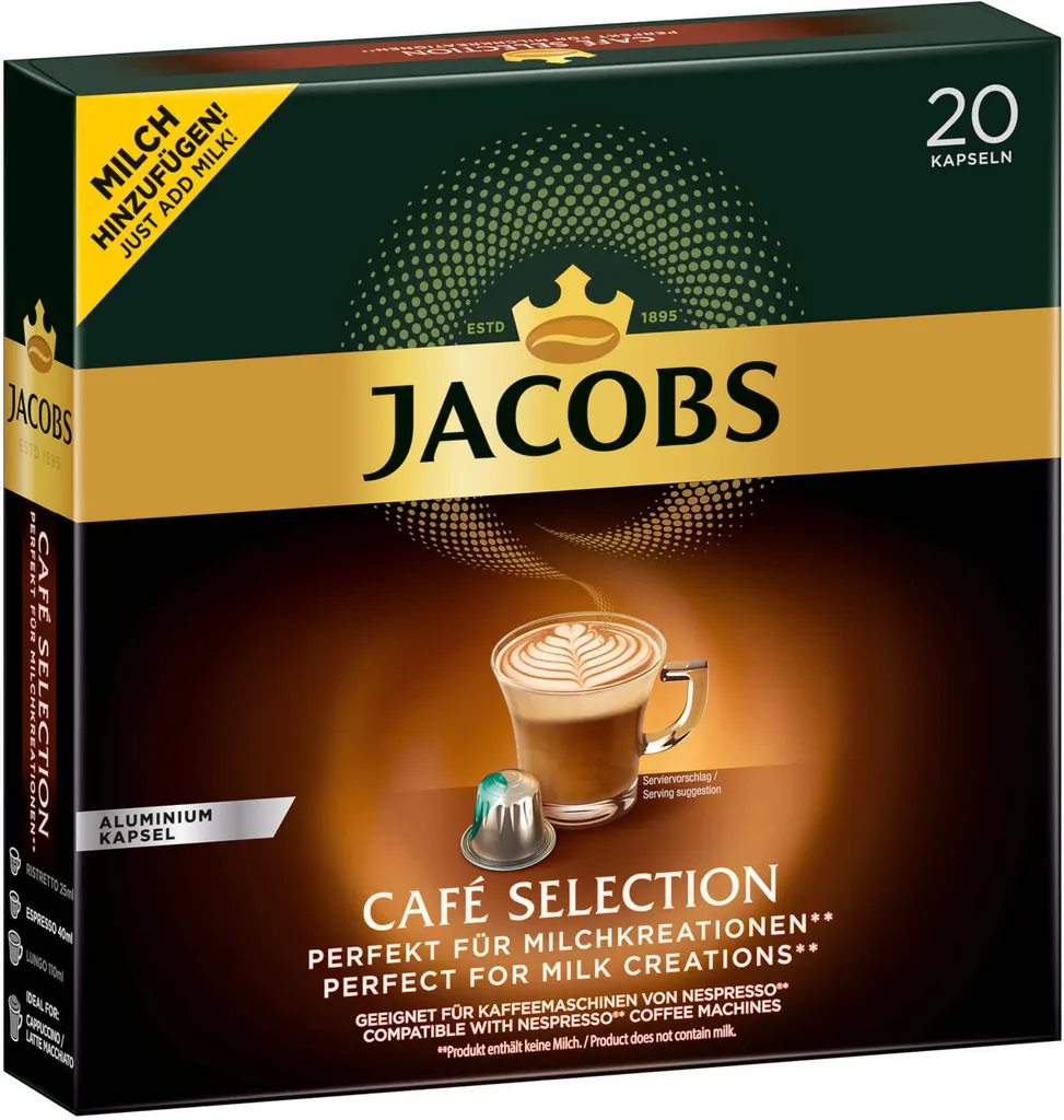 JACOBS Kapseln Café Selection 10 X 20 Nespresso®* Kompatible Kaffeekapseln 6 JACOBS Kapseln Café Selection 10 X 20 Nespresso®* Kompatible Kaffeekapseln – Bild 4