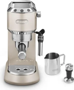De'Longhi Delonghi Kaffeemaschine Dedica Metallics EC785.BG Pumpendruck 15 Bar, Eingebauter Milchaufschäumer, Manuell, 1300 W, Beige 17 De'Longhi Delonghi Kaffeemaschine Dedica Metallics EC785.BG Pumpendruck 15 Bar, Eingebauter Milchaufschäumer, Manuell, 1300 W, Beige -Kaffeegetränkeladen f1ac2eaeaa9b47b5b54e6ffdf1f1d7d2