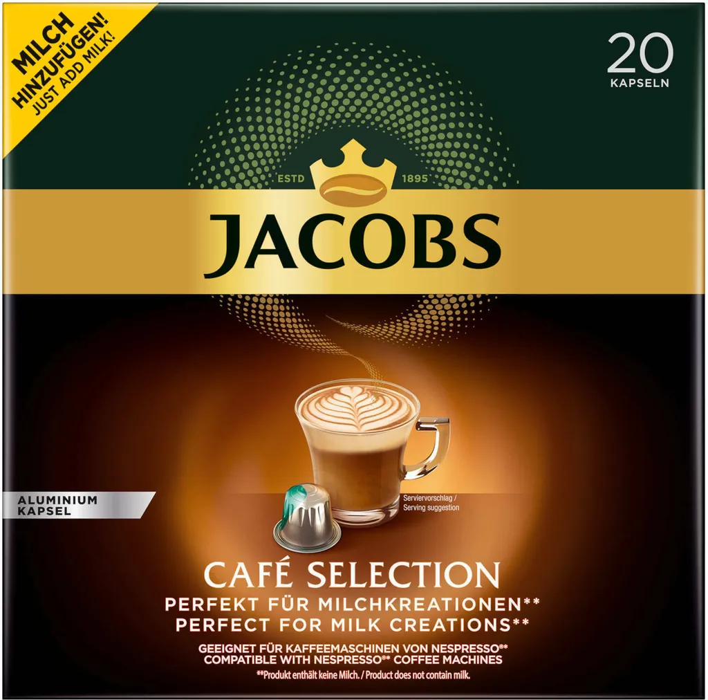 JACOBS Kapseln Café Selection 10 X 20 Nespresso®* Kompatible Kaffeekapseln 4 JACOBS Kapseln Café Selection 10 X 20 Nespresso®* Kompatible Kaffeekapseln – Bild 2