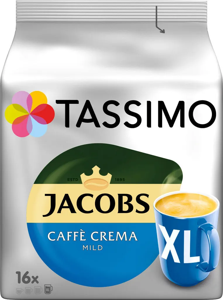 TASSIMO Jacobs Caffè Crema Mild XL 5er Pack T Discs Kaffee Kapseln 5x16 Getränke 4 TASSIMO Jacobs Caffè Crema Mild XL 5er Pack T Discs Kaffee Kapseln 5x16 Getränke – Bild 2