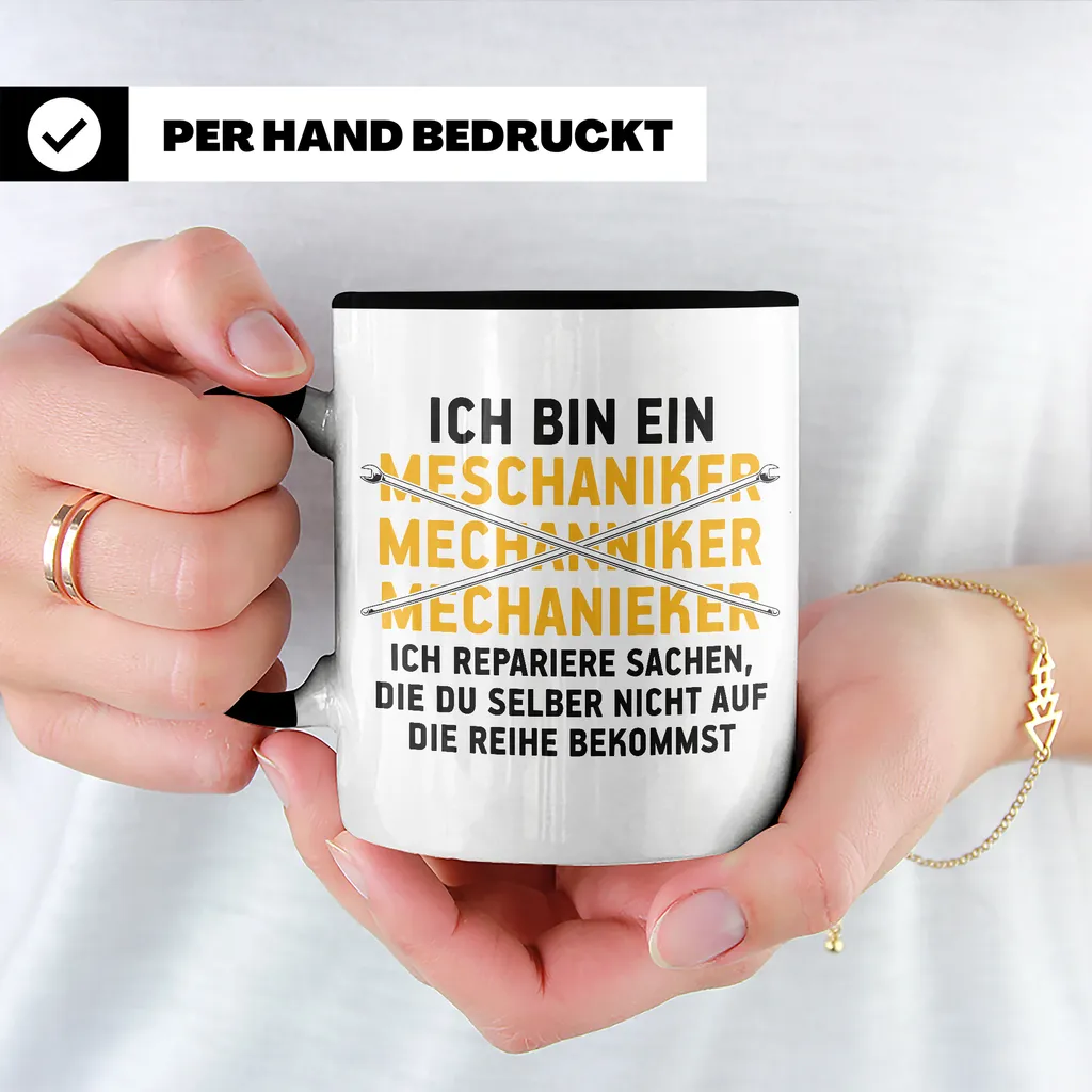 Lustige Tasse Automechaniker KFZ Mechaniker Geschenk Mechatroniker Werkstatt Tasse (Schwarz) 7 Lustige Tasse Automechaniker KFZ Mechaniker Geschenk Mechatroniker Werkstatt Tasse (Schwarz) – Bild 5