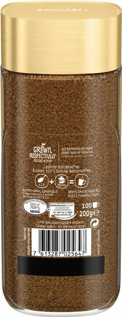 Nescafé® Nescafé Gold Mild | Löslicher Kaffee | 200g-Glas 7 Nescafé® Nescafé Gold Mild | Löslicher Kaffee | 200g-Glas – Bild 5