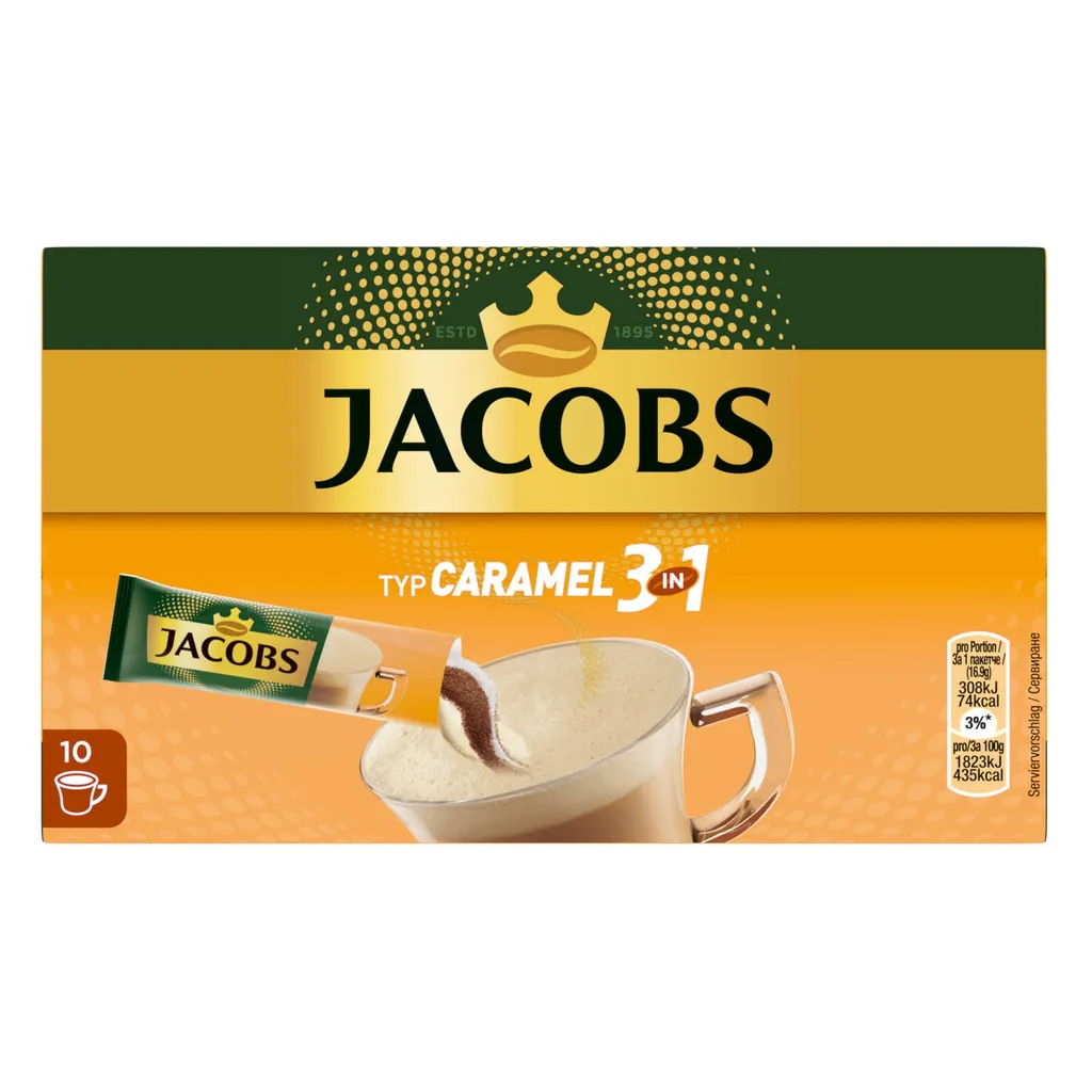 JACOBS 3in1 Typ Caramel Löslicher Kaffee 12er Pack 12 X 10 Getränke Sticks 8 JACOBS 3in1 Typ Caramel Löslicher Kaffee 12er Pack 12 X 10 Getränke Sticks – Bild 6