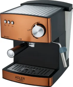 Adler Espressomaschine | Kaffeemaschine | Milchaufschäumer | Cappuccinomaschine | Siebträger Espressomaschine | Elektrische Espressomaschine | Bronze Design | 1,6L Wassertank | 850 Watt |15 Bar | -Kaffeegetränkeladen fac095be1ac9e310313f5925aa31ffca