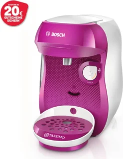Bosch TASSIMO HAPPY Wild Purple +20 € Gutschein 1400 Watt 0,7 Liter Wassertank 25 Bosch TASSIMO HAPPY Wild Purple +20 € Gutschein 1400 Watt 0,7 Liter Wassertank -Kaffeegetränkeladen fd1a01907953b86199fdb209885b60ff