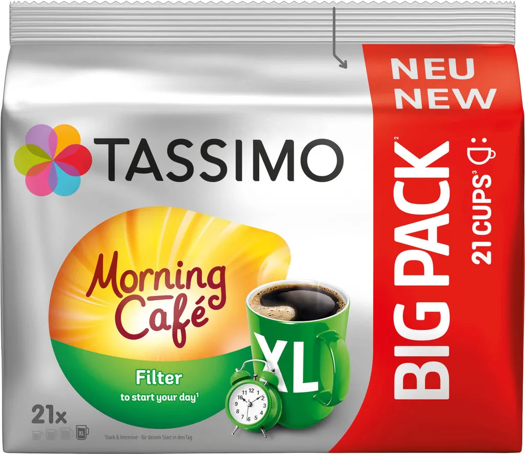 TASSIMO Kapseln Morning Café Filter XL T Discs 5 X 21 Getränke Kaffeekapseln 4 TASSIMO Kapseln Morning Café Filter XL T Discs 5 X 21 Getränke Kaffeekapseln – Bild 2