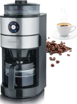 Severin KA 4811 Filterkaffeemaschine Mit Mahlwerk Für 6 Tassen Edelstahl Schwarz -Kaffeegetränkeladen fe67ec289d3bc9c6677d0219cb073c31