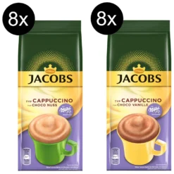 JACOBS Löskaffee Typ Cappuccino 8 X Choco Nuss + 8 X Choco Vanille -Kaffeegetränkeladen fea0e5038fe003a8af27e21a3eea35cf
