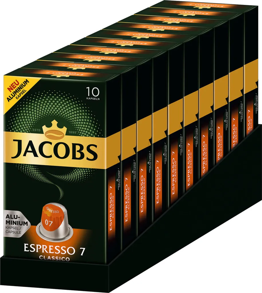 JACOBS Kapseln Espresso Classico 100 Nespresso Kompatible Kaffeekapseln 3 JACOBS Kapseln Espresso Classico 100 Nespresso Kompatible Kaffeekapseln