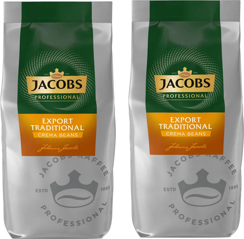 JACOBS Kaffeebohnen Professional Export Traditional Crema Markant 2 X 1 Kg 3 JACOBS Kaffeebohnen Professional Export Traditional Crema Markant 2 X 1 Kg