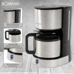 Bomann Thermo-Kaffeeautomat KA 6037 CB Edelstahl/schwarz 17 Bomann Thermo-Kaffeeautomat KA 6037 CB Edelstahl/schwarz -Kaffeegetränkeladen ffd31e604e338b81e913836d1b38c96f